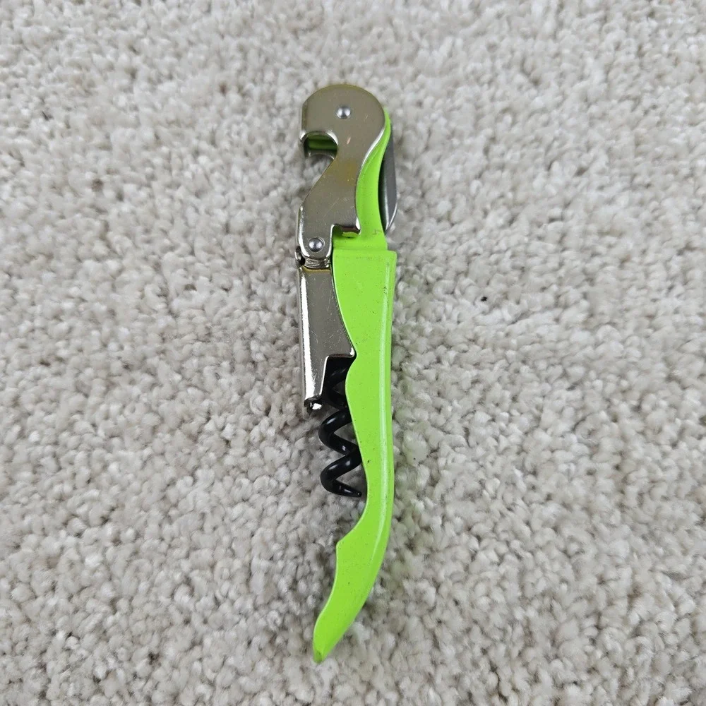 TrueTap Wine Opener Lime Grn Double Hinged Waiters Corkscrew Rive Gauche Wine Co